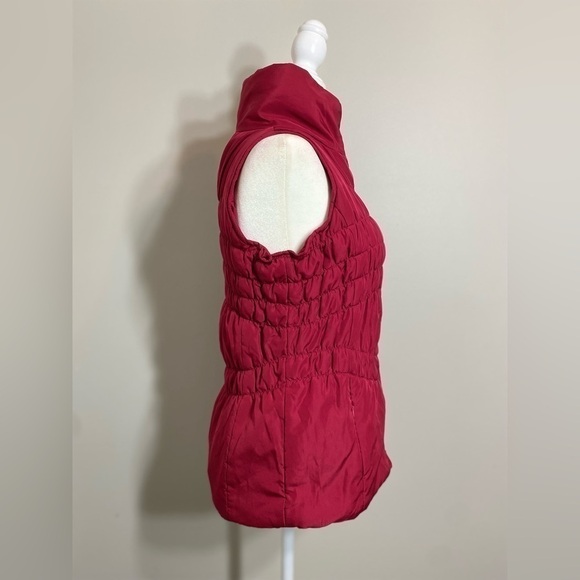 Small New Directions ND Red Scrunch Lightweight Vest w/ Pockets - Picture 3 of 9